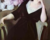 鲍里斯 克斯托依列夫 : Portrait of Rene Notgaft, nee Kestlin